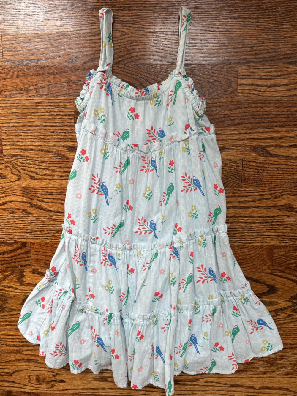 Mini Boden Light Blue Tiered Sundress size 5-6Y